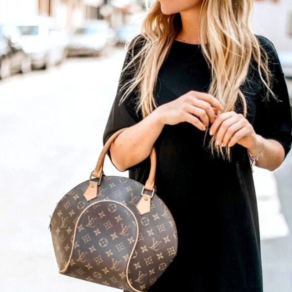 LOUIS VUITTON Monogram Ellipse PM Handbag Vintage LV Lock Key LV Dust Bag COA - Picture 5 of 15